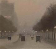 Clarice Beckett, Evening, St Kilda Road